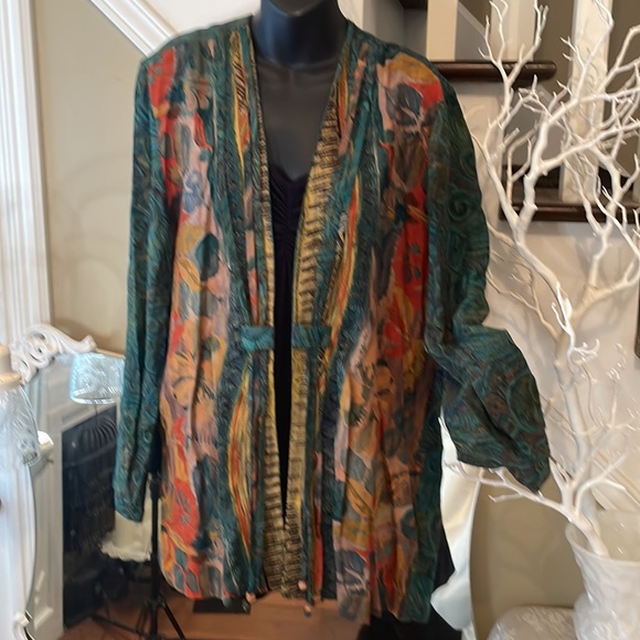 Vintage Bohemian Floral Pattern Print Kimono Jacket Cardigan - Picture 10 of 10